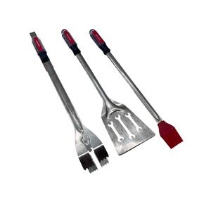 Craftsman Screwdriver Handle 3 Piece Grill Cookout Tool Set Spatula Tongs Brush